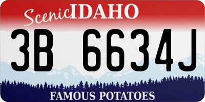 ID license plate 3B6634J