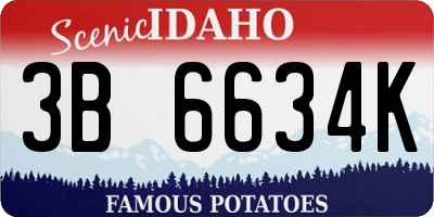 ID license plate 3B6634K