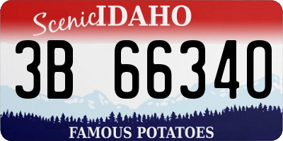ID license plate 3B6634O