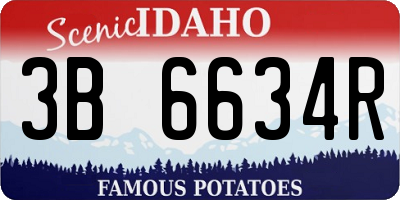 ID license plate 3B6634R