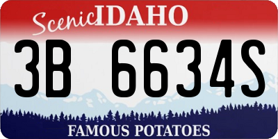 ID license plate 3B6634S