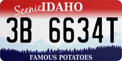 ID license plate 3B6634T