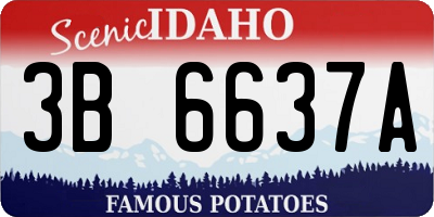 ID license plate 3B6637A