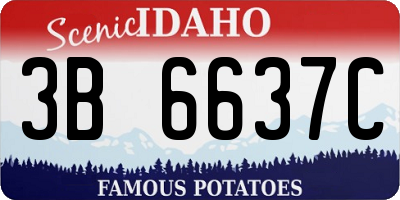 ID license plate 3B6637C