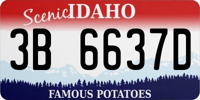 ID license plate 3B6637D