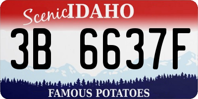 ID license plate 3B6637F