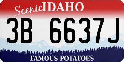 ID license plate 3B6637J