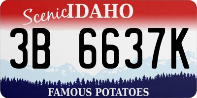 ID license plate 3B6637K