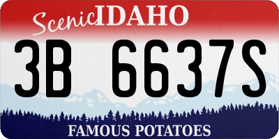 ID license plate 3B6637S