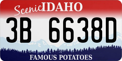 ID license plate 3B6638D