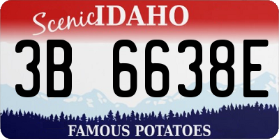 ID license plate 3B6638E