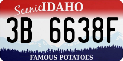 ID license plate 3B6638F