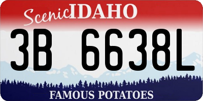 ID license plate 3B6638L