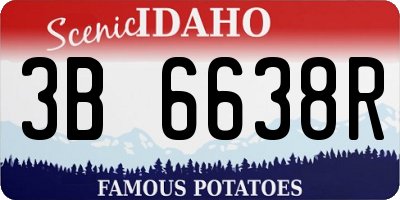 ID license plate 3B6638R