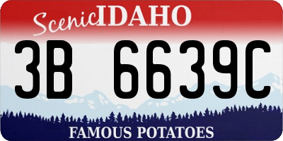 ID license plate 3B6639C