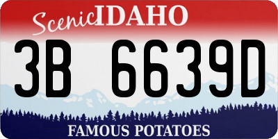 ID license plate 3B6639D