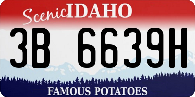 ID license plate 3B6639H