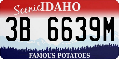 ID license plate 3B6639M