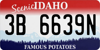 ID license plate 3B6639N