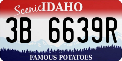 ID license plate 3B6639R