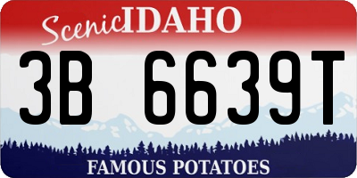 ID license plate 3B6639T