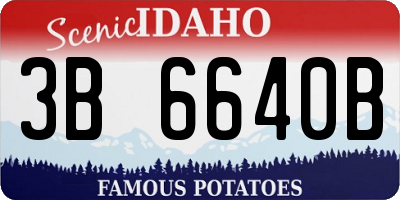 ID license plate 3B6640B