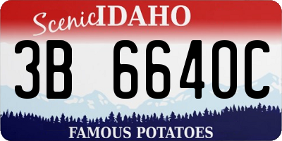 ID license plate 3B6640C