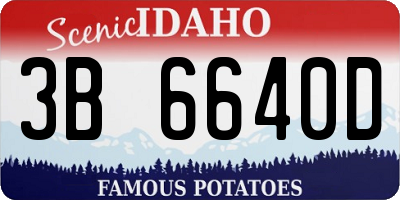 ID license plate 3B6640D