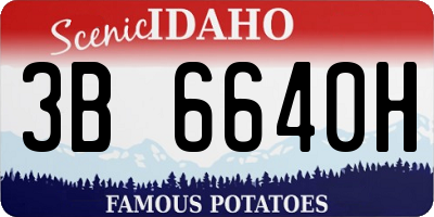 ID license plate 3B6640H