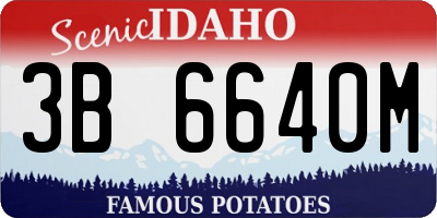 ID license plate 3B6640M