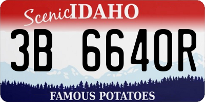 ID license plate 3B6640R
