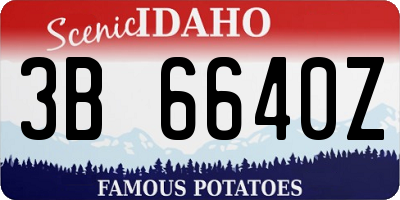 ID license plate 3B6640Z