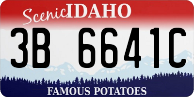 ID license plate 3B6641C