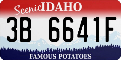 ID license plate 3B6641F