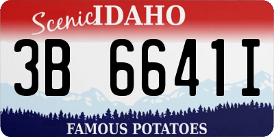 ID license plate 3B6641I