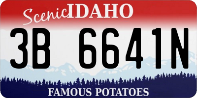 ID license plate 3B6641N