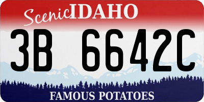 ID license plate 3B6642C