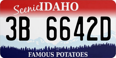 ID license plate 3B6642D