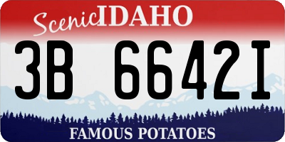 ID license plate 3B6642I