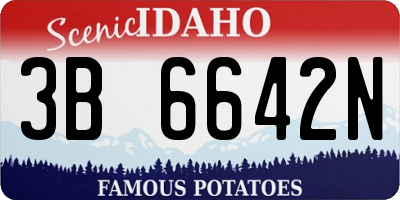 ID license plate 3B6642N