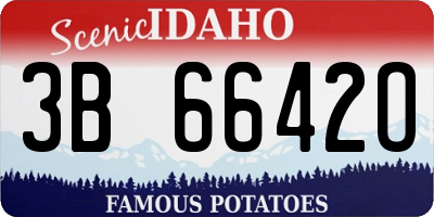 ID license plate 3B6642O