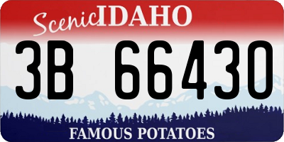ID license plate 3B6643O