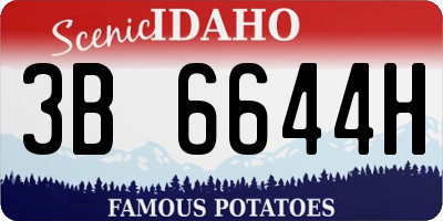 ID license plate 3B6644H