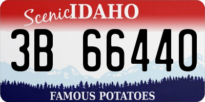 ID license plate 3B6644O