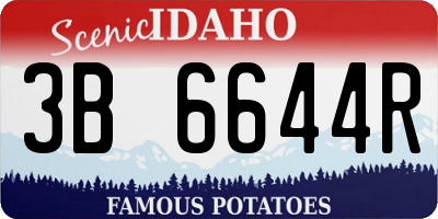 ID license plate 3B6644R
