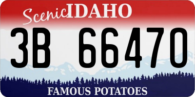 ID license plate 3B6647O