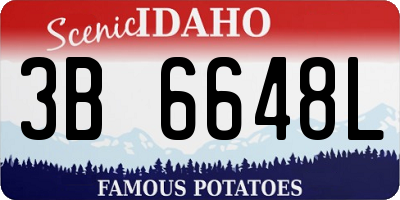 ID license plate 3B6648L