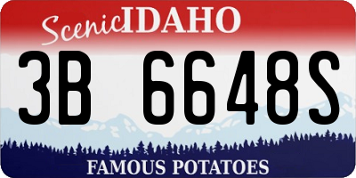 ID license plate 3B6648S