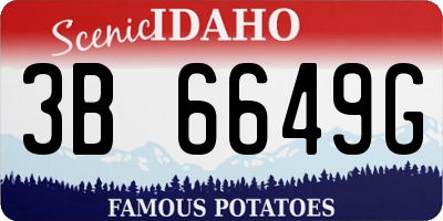 ID license plate 3B6649G