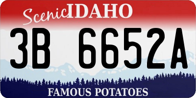 ID license plate 3B6652A